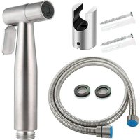 WC-Bidet-Set mit Handbrause – Handbrause – WC-Duschkopf mit Schlauch + Edelstahlhalterung + 2 Dichtungen von LUCKY-88