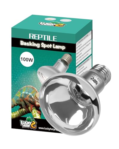 LUCKY HERP Reptilien Wärmelampe Terrarium 100W, Intense Basking Spot Lampe für Schildkröten, E27 Wärmelampe Tiere Heizlampe für Reptilien, Schlangen, Eidechsen, Bartagame LUCKY HERP Reptilien Wärmelampe Terrarium 100W, Intense Basking Spot Lampe für Schildkröten, E27 Wärmelampe Tiere Heizlampe für Reptilien, Schlangen, Eidechsen, Bartagame von LUCKY HERP