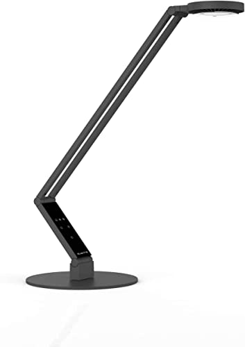 LUCTRA Table Radial Base Schreibtischlampe LED Dimmbar, schwarz, LED Schreibtischlampe Modern, Human Centric Lighting, Tischlampe Touch, LED Tischlampe, Büro Lampe LED Licht, Lampe Tisch von Durable