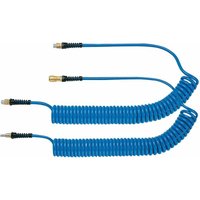 Lüdecke Spiralschlauch pu blau, Kupplung u Stecker NW7,2 12x8 mm 6 m von LUDECKE