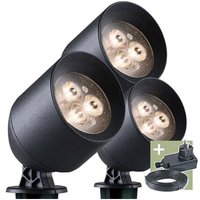 Laros - Strahler - 3er-Set - 12 v - 90 lm - 1 w - Warmweiß - Ludeco von LUDECO