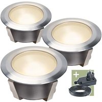 Ludeco - Olan 40 - Einbauleuchte - 3er-Set - 12 V - 16 lm - 0.25 W - Warmweiß von LUDECO