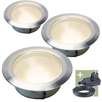 Olan 80 - Einbauleuchte - 3er-Set - 12 v - 48 lm - 0.5 w - Warmweiß - Ludeco von LUDECO