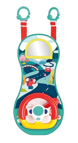 Ludi Aktivitätsplatte – Sound und leuchtendes Lenkrad, um das Baby im Auto zu beschäftigen, ab 18 Monaten, verstellbare Riemen, 2 Befestigungsringe – 21 x 43 x 10 cm Ludi Aktivitätsplatte – Sound und leuchtendes Lenkrad, um das Baby im Auto zu beschäftigen, ab 18 Monaten, verstellbare Riemen, 2 Befestigungsringe – 21 x 43 x 10 cm von LUDI