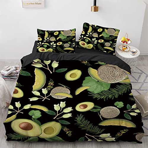LUDVIK 240X260 cm Bettwäsche Avocado BettwäSche 240X260 Mikrofaser Duvet Cover Sets Schnell Trocknend Und Kein Bügeln + 2 Kissenbezüge 80X80Cm von LUDVIK