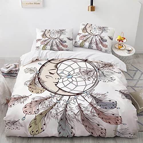 LUDVIK Bettwäsche 135X200 Sommer Mikrofaser 135X200 cm Bettwäsche Traumfänger Bettwäsche Set 3Teilig Schnell Trocknend Und Kein Bügeln + 2 Kissenbezüge 80X80Cm LUDVIK Bettwäsche 135X200 Sommer Mikrofaser 135X200 cm Bettwäsche Traumfänger Bettwäsche Set 3Teilig Schnell Trocknend Und Kein Bügeln + 2 Kissenbezüge 80X80Cm von LUDVIK