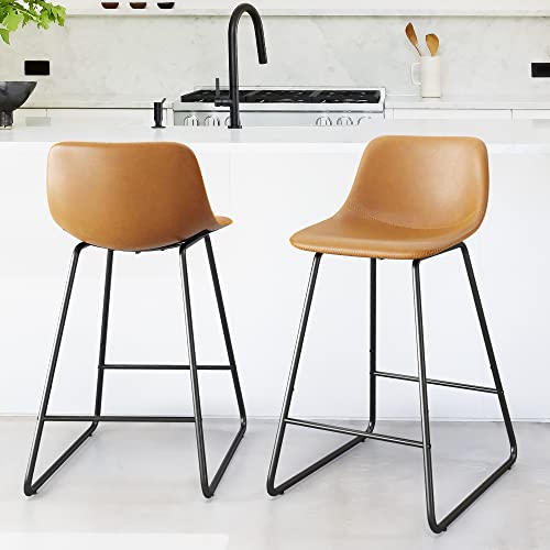 LUE BONA Barhocker 2er Set,Kunstleder Barstühle,Tresenhocker mit Rückenlehne und Metallbeinen,Ergonomische Gestaltung,für Küche, Wohnzimmer,Bar,Whiskey Braun LUE BONA Barhocker 2er Set,Kunstleder Barstühle,Tresenhocker mit Rückenlehne und Metallbeinen,Ergonomische Gestaltung,für Küche, Wohnzimmer,Bar,Whiskey Braun von LUE BONA