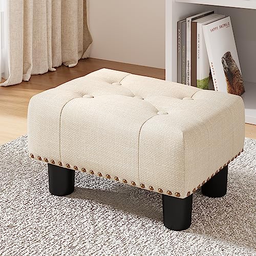 LUE BONA Fußhocker,Moderner Fußbank Fußbank für Wohnzimmer Sitzhocker,Ottomane mit Rutschfesten Plastikbeinen,für Sofa, Schreibtisch, Büro, Wohnzimmer,Beige LUE BONA Fußhocker,Moderner Fußbank Fußbank für Wohnzimmer Sitzhocker,Ottomane mit Rutschfesten Plastikbeinen,für Sofa, Schreibtisch, Büro, Wohnzimmer,Beige von LUE BONA