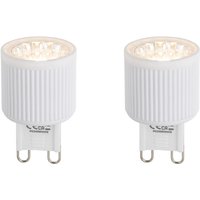 2er Set G9 24mm 3-Stufen dimmbar LED-Lampen 3W 300lm 2700K von LUEDD
