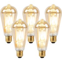 Set mit 5 E27 LED-Lampen, dimmbar bis warmes Gold, 8 W, 806 lm, 2000-2700 K von LUEDD