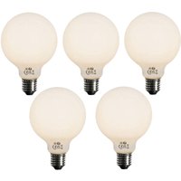 Luedd - 5er Set E27 dimmbare LED-Glühbirnen Opal G95 5W 450lm 3000K von LUEDD