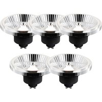 Luedd - 5er-Set GU10 3-Stufen-Dimmbare Kelvin LED-Lampen AR111 10W 800 lm 2700 - 3700K von LUEDD