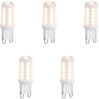 5er Set dimmbarer G9 LED-Lampen Opal 3W 250lm 3000K von LUEDD