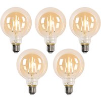 Luedd - Set mit 5 Smart E27 LED-Glühbirnen G95 Gold 4,9W 470lm 1800-4000K Luedd - Set mit 5 Smart E27 LED-Glühbirnen G95 Gold 4,9W 470lm 1800-4000K von LUEDD