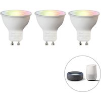 Luedd - Set mit 3 intelligenten GU10 RGBW-LED-Lampen 5W 350 lm 2200-4000K von LUEDD