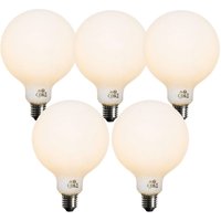 Luedd - Set mit 5 dimmbaren E27 LED-Glühbirnen Opal G125 5W 450 lm 2700K von LUEDD