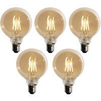 Luedd - Set mit 5 E27 3-Stufen dimmbare LED-Glühbirne Gold G95 4W 450lm 2700K von LUEDD