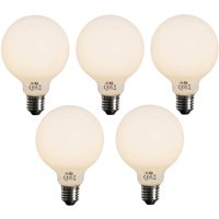 Luedd - Set mit 5 E27 3-Stufen dimmbare LED-Glühbirne Opal G95 4W 450lm 2700K von LUEDD