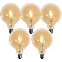 Luedd - Set mit 5 E27 3-Stufen-dimmbare LED-Lampe Gold G125 4W 450lm 2700K von LUEDD