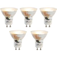 Set mit 5 GU10 3-stufig dimmbaren LED-Glühbirnen in Kelvin 3W 180lm 2000K-2700K von LUEDD