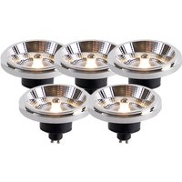 Set mit 5 LED-Lampen AR111 GU10 12W 2000K-3000K Kelvin dimmbar von LUEDD