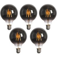 Set mit 5 Smart E27 LED-Glühbirnen G95 Rauch 4W 60lm 1800-3000K von LUEDD