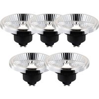 Luedd - Set mit 5 smarten GU10 dimmbaren LED-Lampen AR111 10W 800 lm 2200 - 6500K von LUEDD