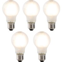 Set mit 5 dimmbaren E27 LED-Glühlampen aus satiniertem Glas 320 lm 2700K von LUEDD