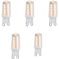 Set mit 5 dimmbaren G9 LED-Lampen 3W 250lm 3000K von LUEDD