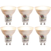 Set mit 6 GU10 3-Stufen-Dimm-zu-Warm-LED-Lampen 5W 380 lm 2000-2700K von LUEDD