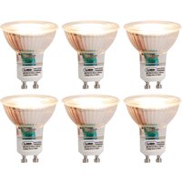 Set mit 6 GU10 3-Stufen-Dimm-zu-Warm-LED-Lampen 6W 450 lm 2000K - 2700K von LUEDD