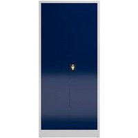 ClassiX Putzmittelschrank X-545521 enzianblau, lichtgrau 80,0 x 38,0 x 180,0 cm, aufgebaut von ClassiX