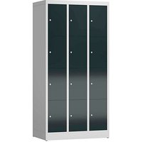 ClassiX Schließfachschrank anthrazit, lichtgrau X-520438, 12 Schließfächer 87,0 x 50,0 x 180,0 cm ClassiX Schließfachschrank anthrazit, lichtgrau X-520438, 12 Schließfächer 87,0 x 50,0 x 180,0 cm von ClassiX