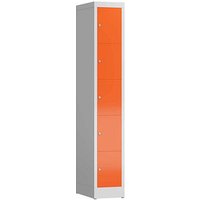 ClassiX Schließfachschrank feuerrot, lichtgrau X-520514, 5 Schließfächer 31,0 x 50,0 x 180,0 cm ClassiX Schließfachschrank feuerrot, lichtgrau X-520514, 5 Schließfächer 31,0 x 50,0 x 180,0 cm von ClassiX