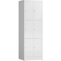 ClassiX Schließfachschrank signalweiß X-520327, 6 Schließfächer 59,0 x 50,0 x 180,0 cm von ClassiX