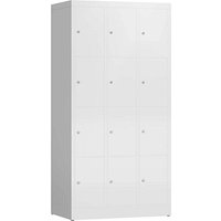ClassiX Schließfachschrank signalweiß X-520437, 12 Schließfächer 87,0 x 50,0 x 180,0 cm von ClassiX