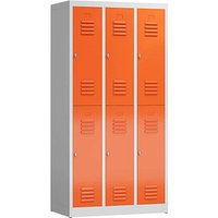 ClassiX Spind feuerrot, lichtgrau X-520234, 6 Schließfächer 87,0 x 50,0 x 180,0 cm ClassiX Spind feuerrot, lichtgrau X-520234, 6 Schließfächer 87,0 x 50,0 x 180,0 cm von ClassiX