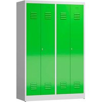 ClassiX Spind gelbgrün, lichtgrau X-510445, 2 Schließfächer 118,5 x 50,0 x 180,0 cm ClassiX Spind gelbgrün, lichtgrau X-510445, 2 Schließfächer 118,5 x 50,0 x 180,0 cm von ClassiX