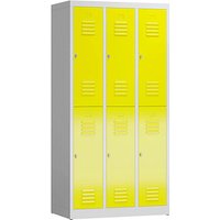 ClassiX Spind lichtgrau, zinkgelb X-520236, 6 Schließfächer 87,0 x 50,0 x 180,0 cm ClassiX Spind lichtgrau, zinkgelb X-520236, 6 Schließfächer 87,0 x 50,0 x 180,0 cm von ClassiX