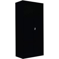 LÜLLMANN Stahlschrank 530359 tiefschwarz 92,5 x 50,0 x 195,0 cm, aufgebaut von LÜLLMANN