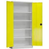 ClassiX Stahlschrank X-530346 zinkgelb, lichtgrau 92,0 x 42,0 x 194,5 cm, aufgebaut von ClassiX