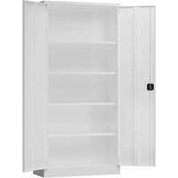 ClassiX Stahlschrank X-530347 signalweiß 92,0 x 42,0 x 194,5 cm, aufgebaut von ClassiX