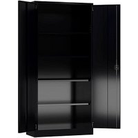 ClassiX Stahlschrank X-530369 tiefschwarz 92,0 x 60,0 x 194,5 cm, aufgebaut von ClassiX