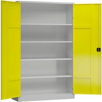 ClassiX Stahlschrank X-530376 zinkgelb, lichtgrau 120,0 x 42,0 x 194,5 cm, aufgebaut von ClassiX