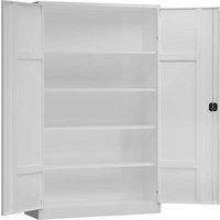 ClassiX Stahlschrank X-530377 signalweiß 120,0 x 42,0 x 194,5 cm, aufgebaut von ClassiX