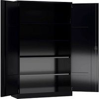 ClassiX Stahlschrank X-530379 tiefschwarz 120,0 x 42,0 x 194,5 cm, aufgebaut von ClassiX