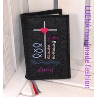 Filz Hülle Gotteslob Gotteslobhülle Glaube Liebe Hoffnung von LUENAhandmadefashion