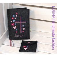 Filz Hülle Gotteslob Gotteslobhülle Kreuz von LUENAhandmadefashion