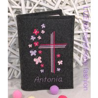 Filz Hülle Gotteslob Gotteslobhülle Kreuz Filz Hülle Gotteslob Gotteslobhülle Kreuz von LUENAhandmadefashion