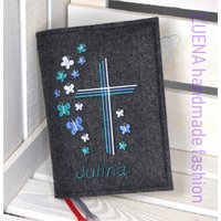 Filz Hülle Gotteslob Gotteslobhülle Kreuz Filz Hülle Gotteslob Gotteslobhülle Kreuz von LUENAhandmadefashion